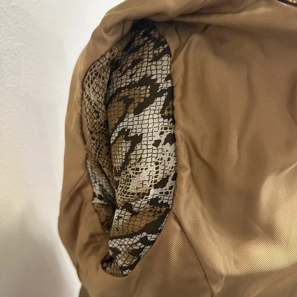 Brown Leather Women's blazer jacket - Picture 6 of 7